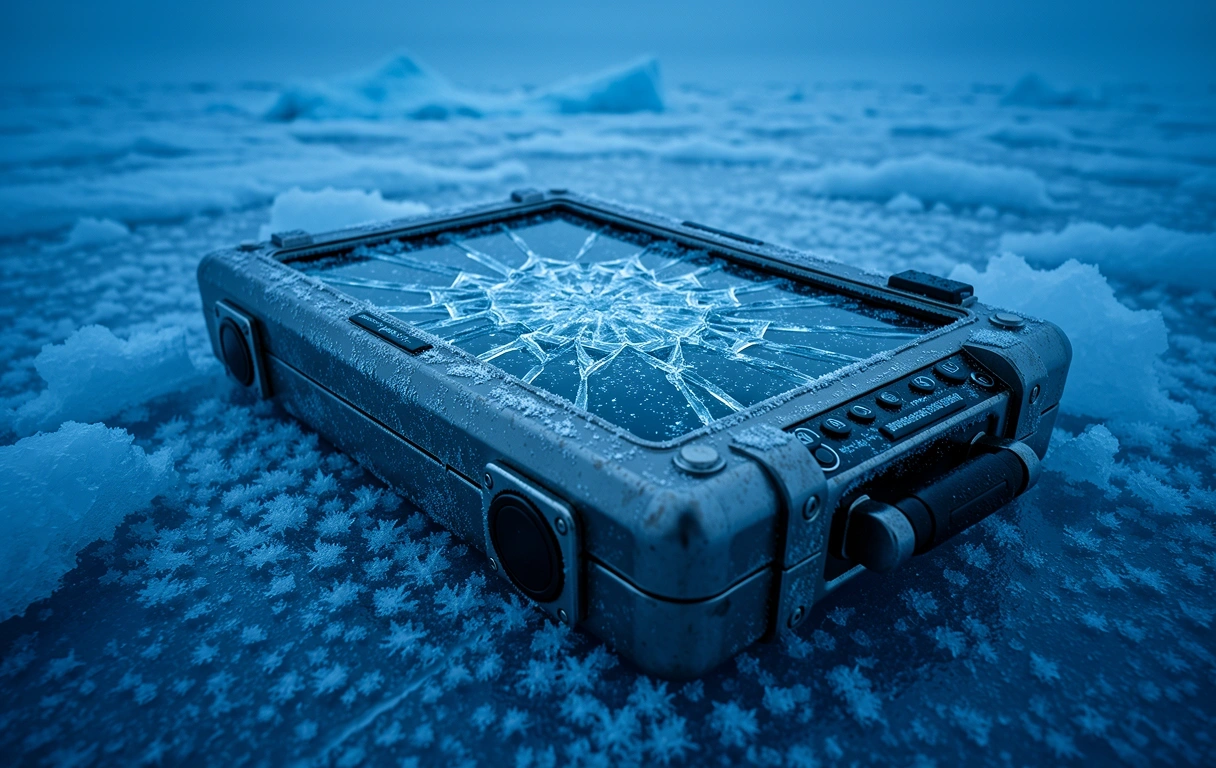 Frozen sonar device signal lost