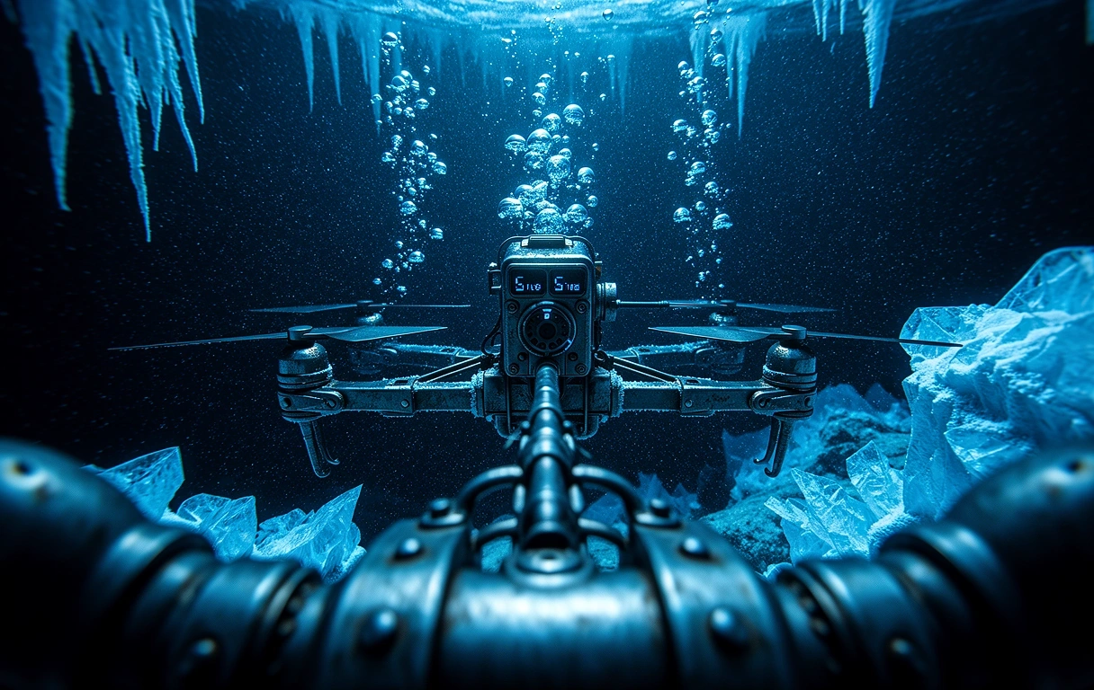 Tactical underwater drone view