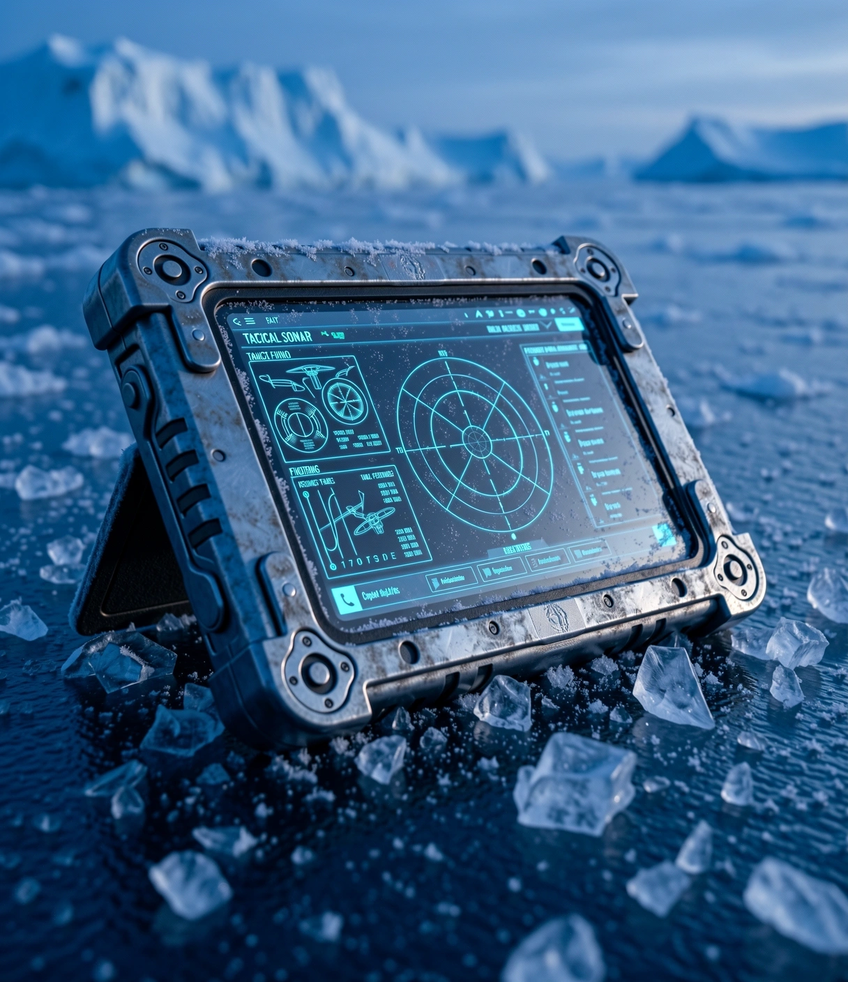 Tactical sonar equipment in arctic environment